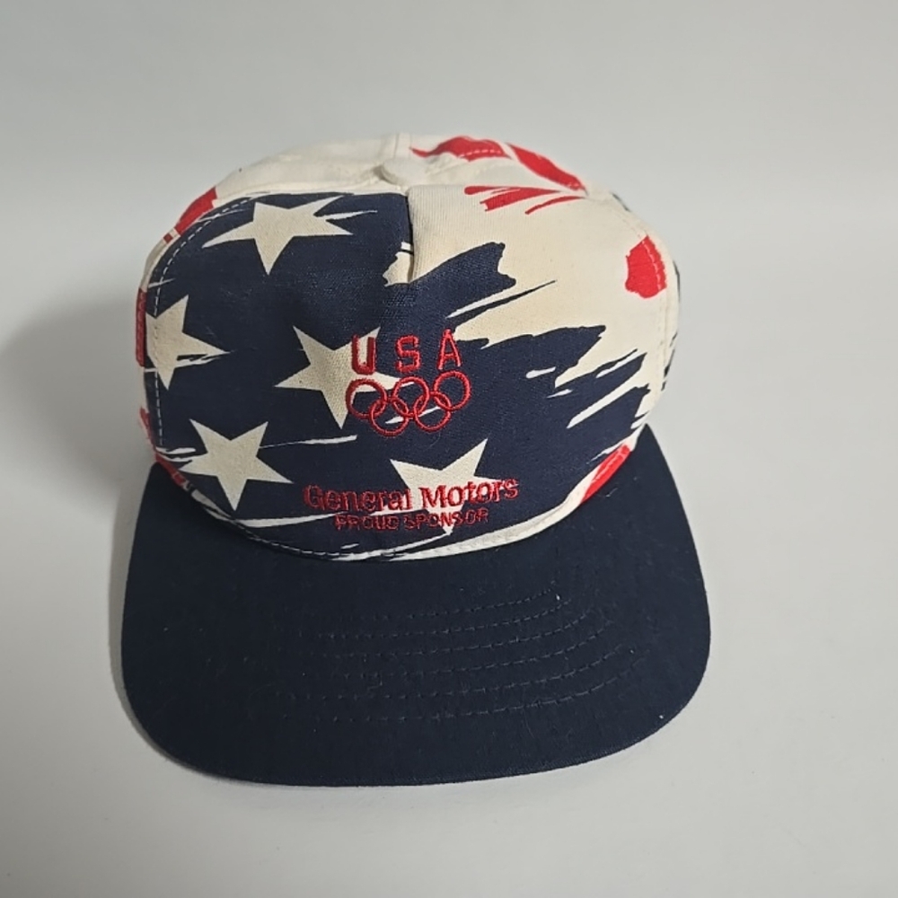 USA general motors Olympics snapback hat vintage America